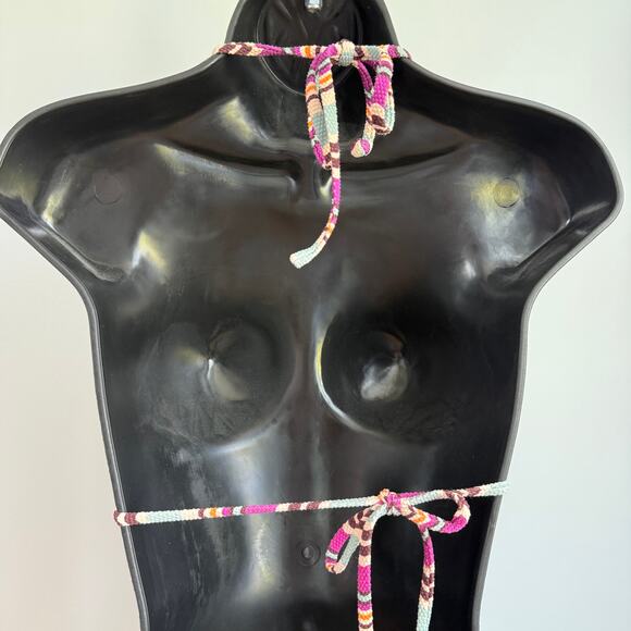 Roxy size S Purple Zig‑Zag Wavy Crochet Bikini Top & Bottom set - Picture 8 of 8